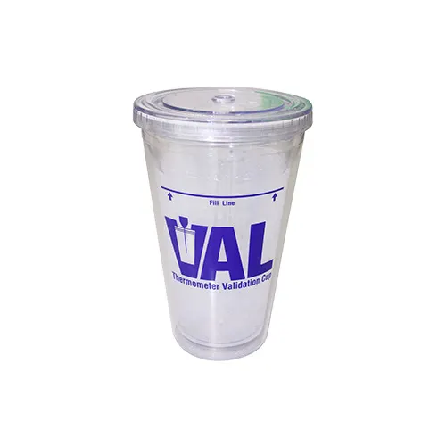 Cooper-Atkins 9325 Valcup Thermometer Cup 6-1/4" Acrylic BPA‑Free Dishwasher Safe - 12/Case
