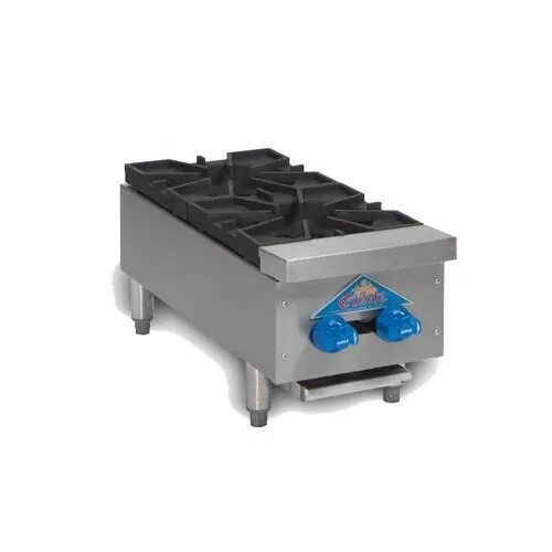 Comstock-Castle 3212OB 12" Countertop Gas Hotplate with (2) Burners, Manual Controls, 48.000 BTU
