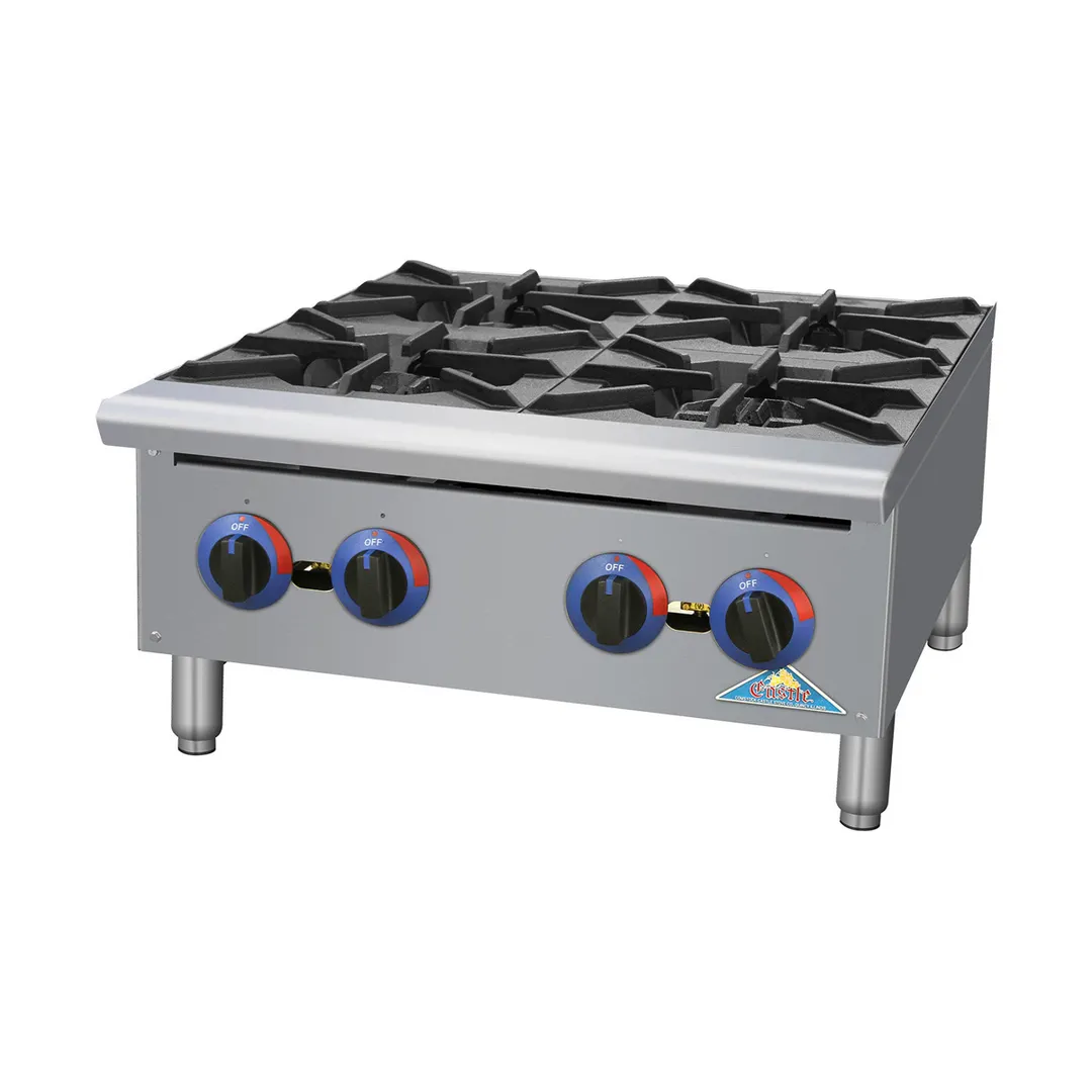 Comstock-Castle 3224OB 24" Countertop Gas Hotplate with (4) Burners, Manual Controls, 96.000 BTU