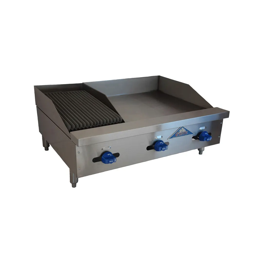 Comstock-Castle 3242-30-1RB 42" Countertop Gas Griddle/Charbroiler Combination, 102.000 BTU