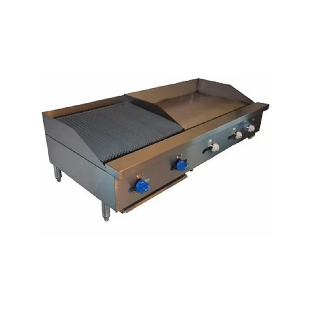 Comstock-Castle 3254-36-1.5RB 54" Countertop Gas Griddle/Charbroiler Combination, 115.000 BTU