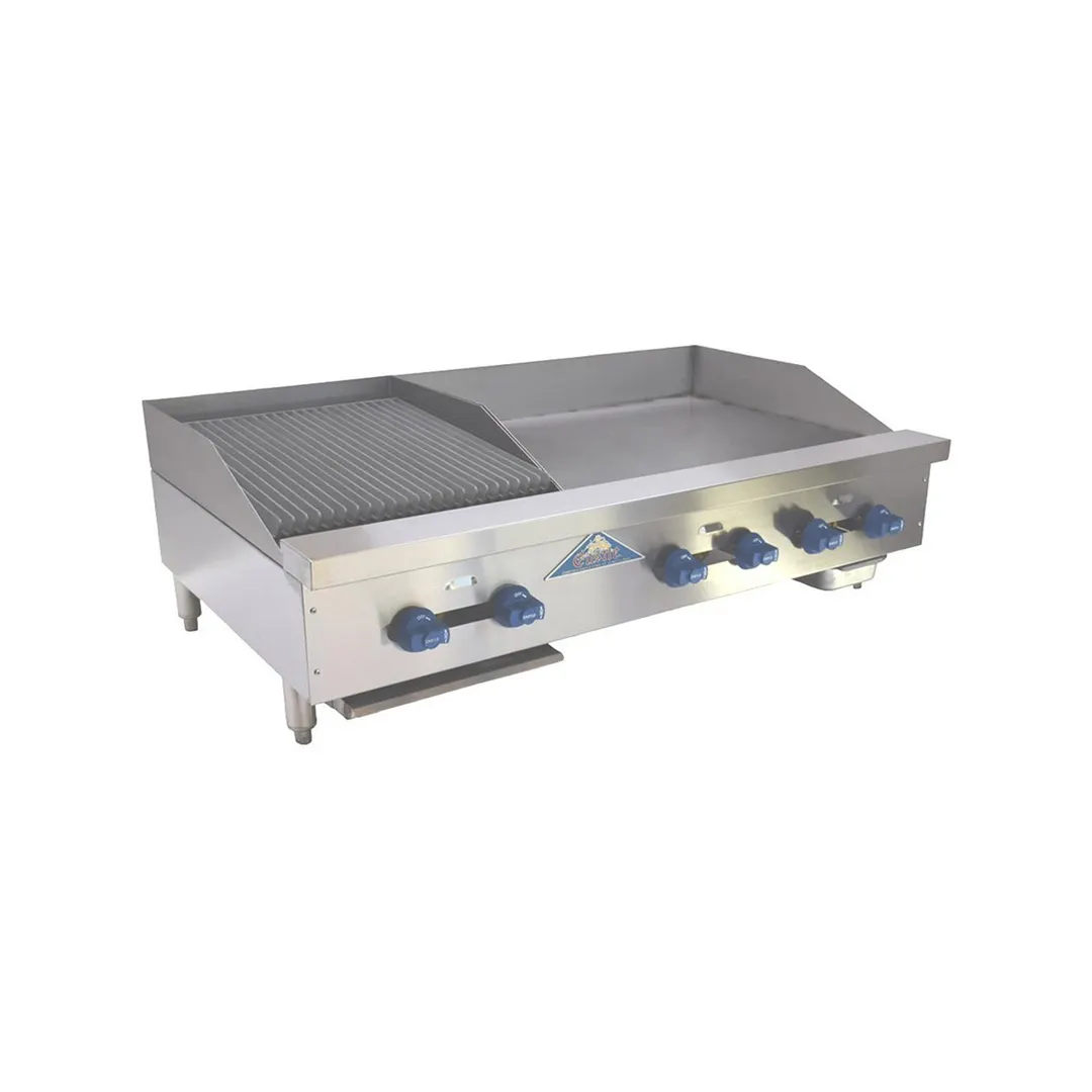 Comstock-Castle 3260-36-2RB 60" Countertop Gas Griddle/Charbroiler Combination, 135.000 BTU