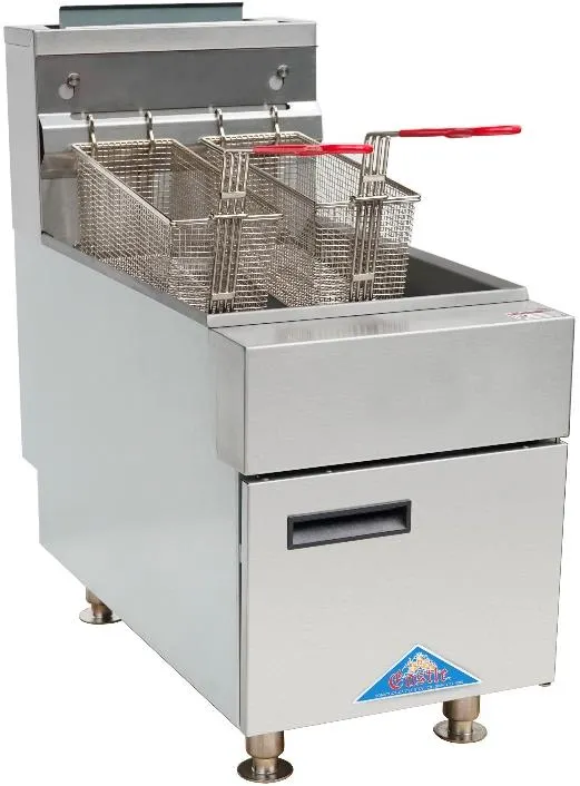 Comstock-Castle CCGTF-35-N 15" Countertop Full Pot Natural Gas Fryer w/ 35 Lbs, 66.000 BTU