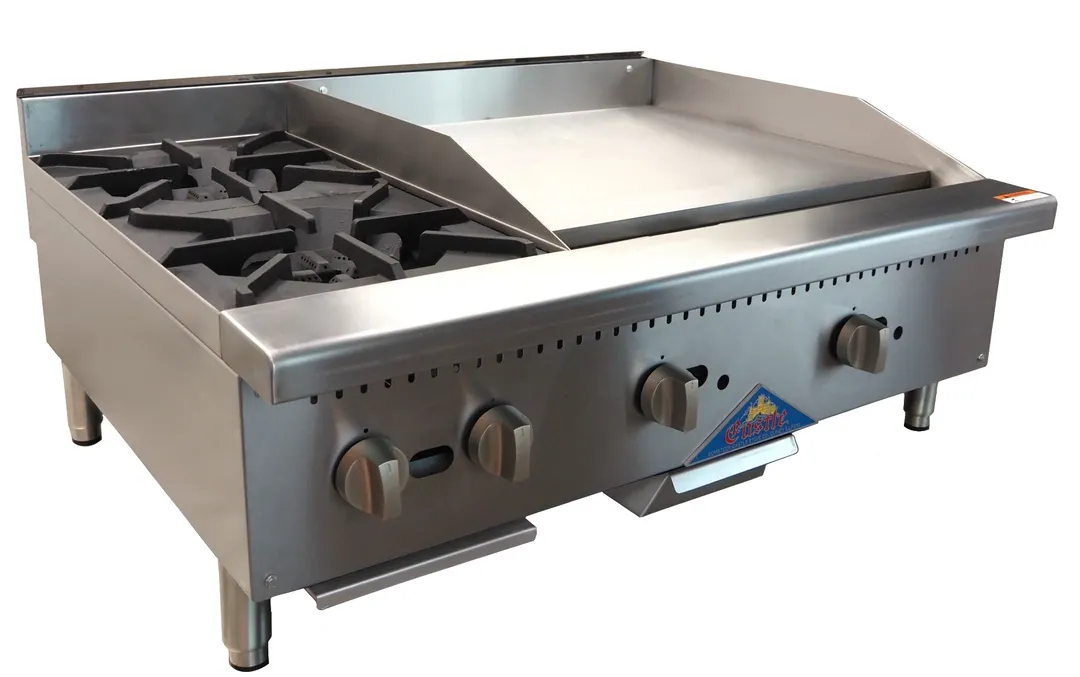 Comstock-Castle CS12HP-24G 36" Countertop Gas Griddle/Hotplate Combo, Manual Controls, 110.000 BTU