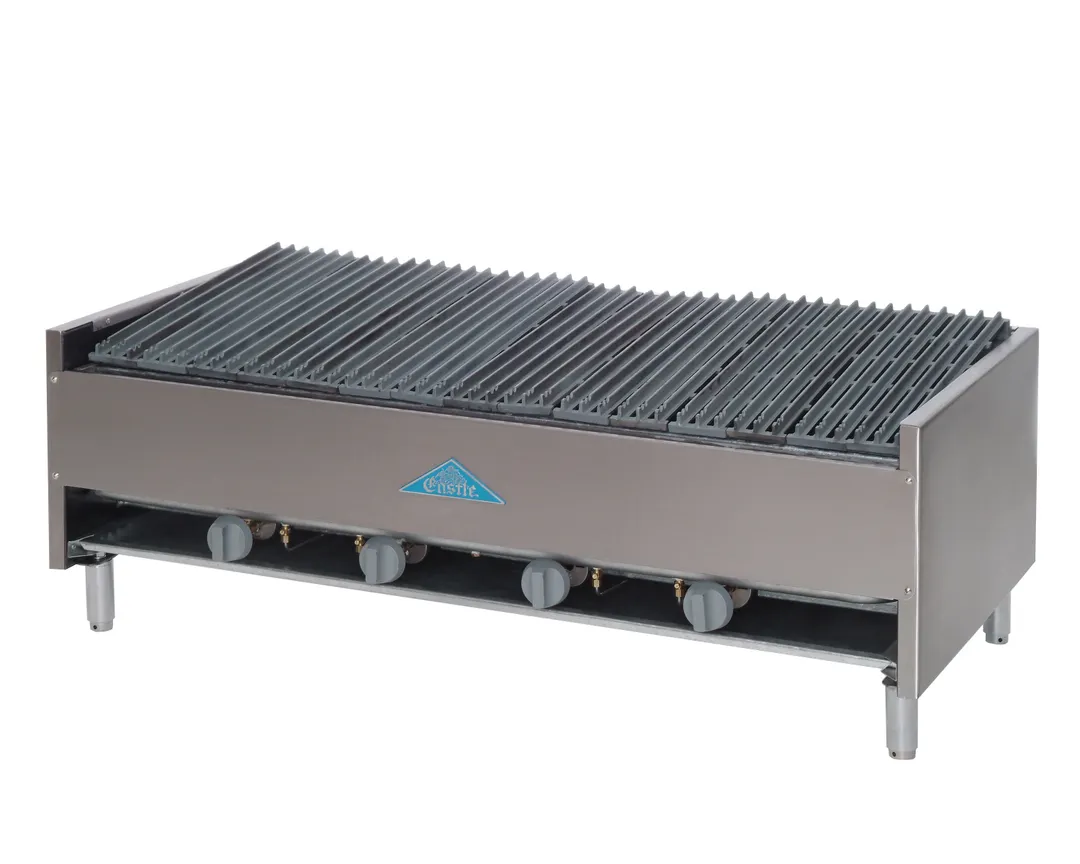 Comstock-Castle ELB48-B 48" Countertop Gas Lava Rock Charbroiler w/ (4) Burners, 120.000 BTU