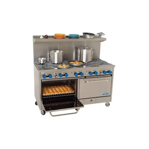 Comstock-Castle F3226 60" Gas Restaurant Range w/ (10) Open Burners, (2) Standard Ovens, 330.000 BTU