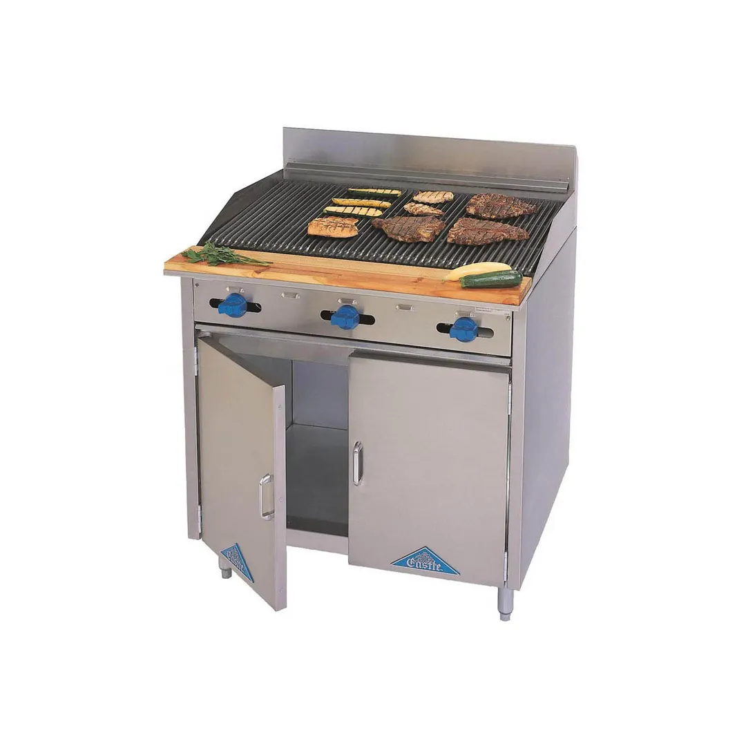 Comstock-Castle F33-18-1.5RB 36" Gas Restaurant Range w/ (1) 18" Griddle, (1) 18" Charbroiler, (1) Cabinet Base,  76.000 BTU