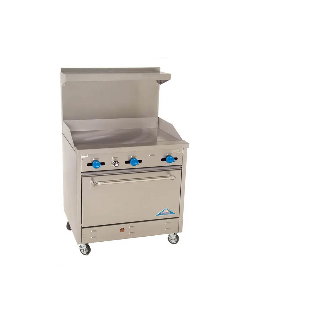 Comstock-Castle F330-36B 36" Gas Restaurant Range w/ 36" Full Raised Griddle, (1) Standard Oven, 102.000 BTU