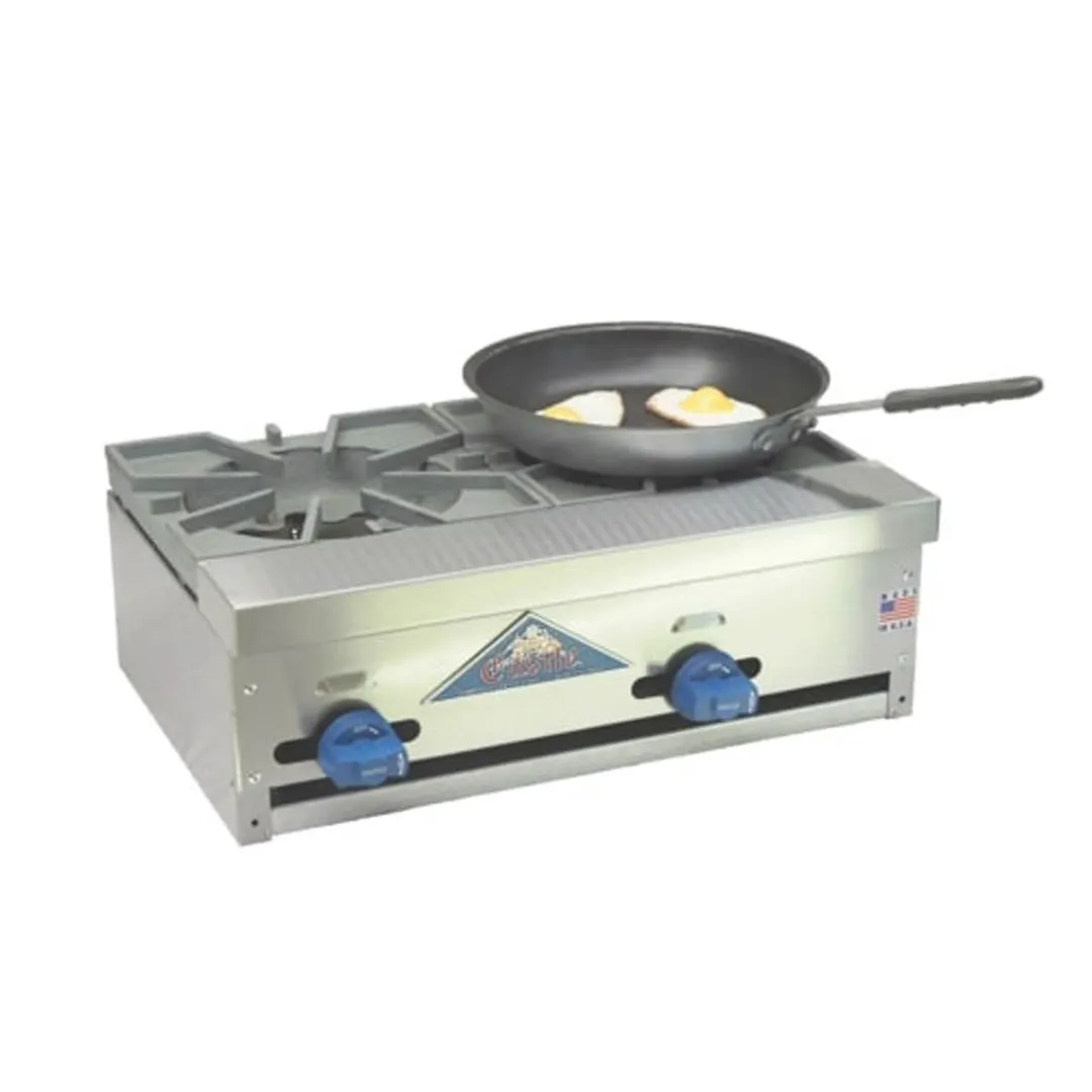 Comstock-Castle FHP2 24" Countertop Gas Hotplate with (2) Burners, Manual Controls, 48.000 BTU