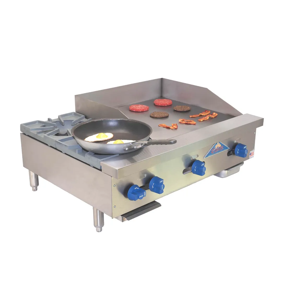 Comstock-Castle FHP36-24T 36" Countertop Gas Griddle/Hotplate Combo, Thermostatic, 88.000 BTU