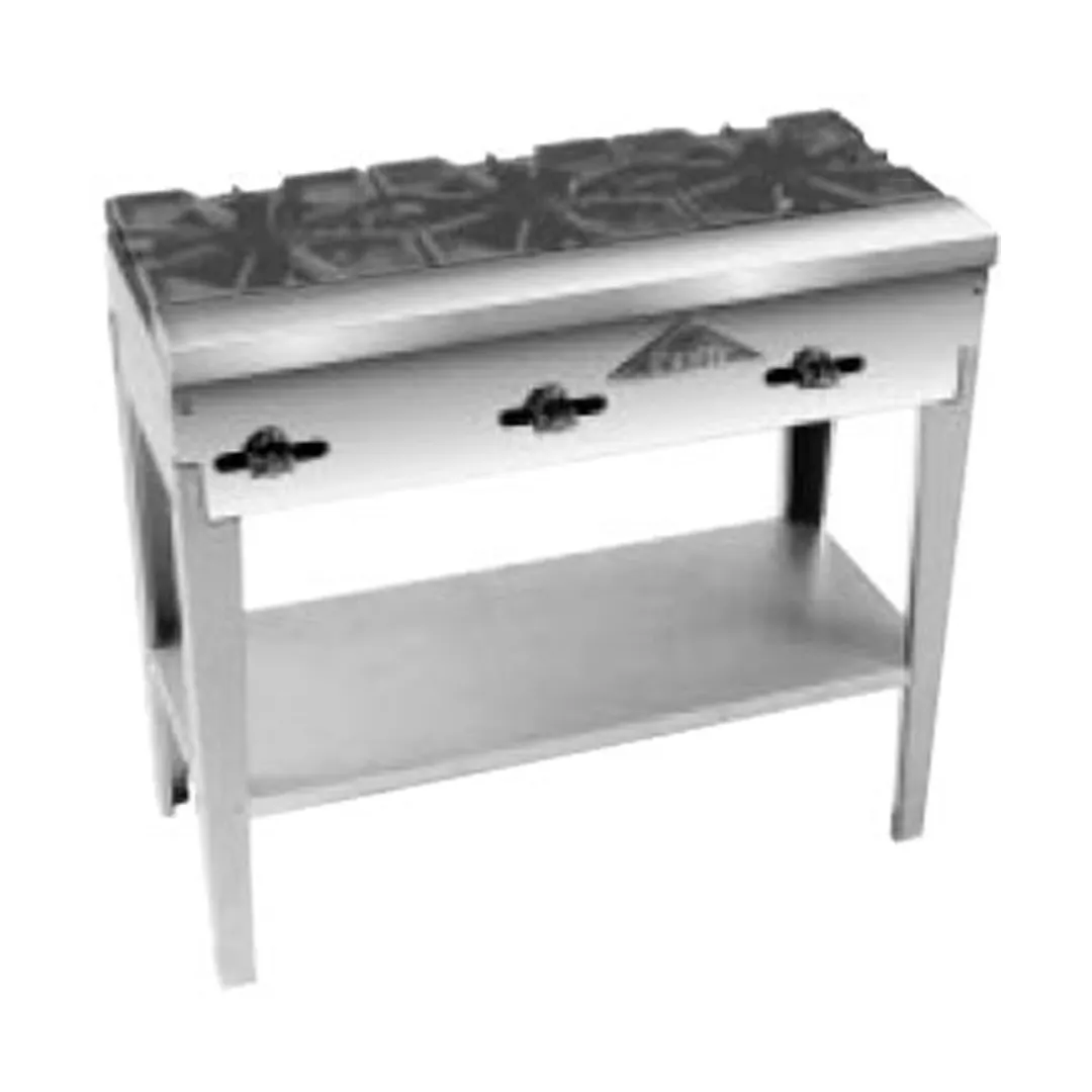 Comstock-Castle FHP3S 36" Floor Gas Hotplate with (3) Burners, Manual Controls, 72.000 BTU
