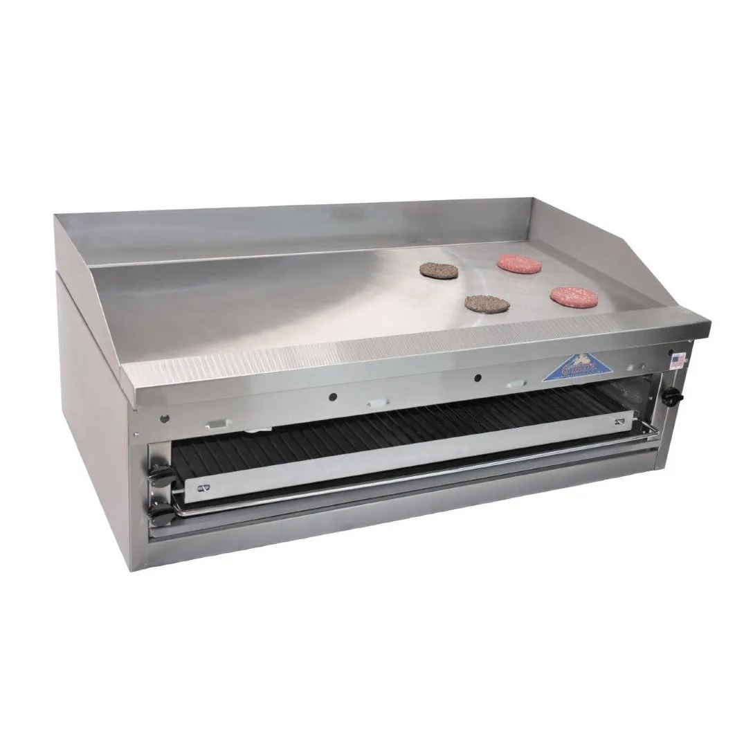 Comstock-Castle FHP48-48B 48" Countertop Gas Griddle/Cheesemelter Broiler Combos, 90.000 BTU