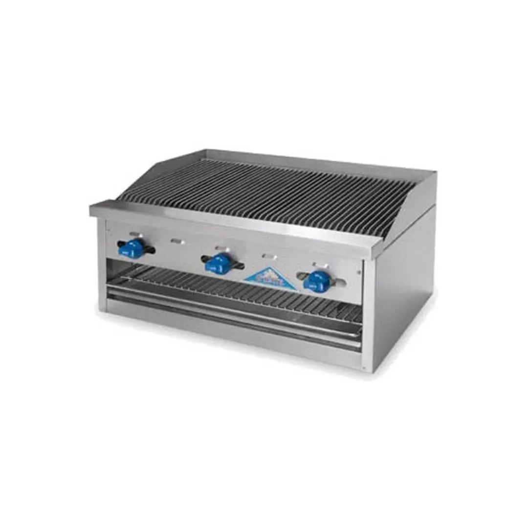 Comstock-Castle FHP48-48RBB 48" Countertop Gas Radiant Charbroiler w/ Cheese Melter, 120.000 BTU