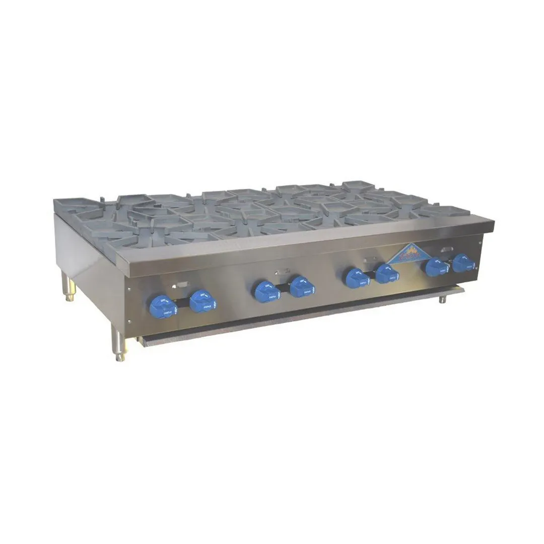 Comstock-Castle FHP48 48" Countertop Gas Hotplate with (8) Burners, Manual Controls, 192.000 BTU