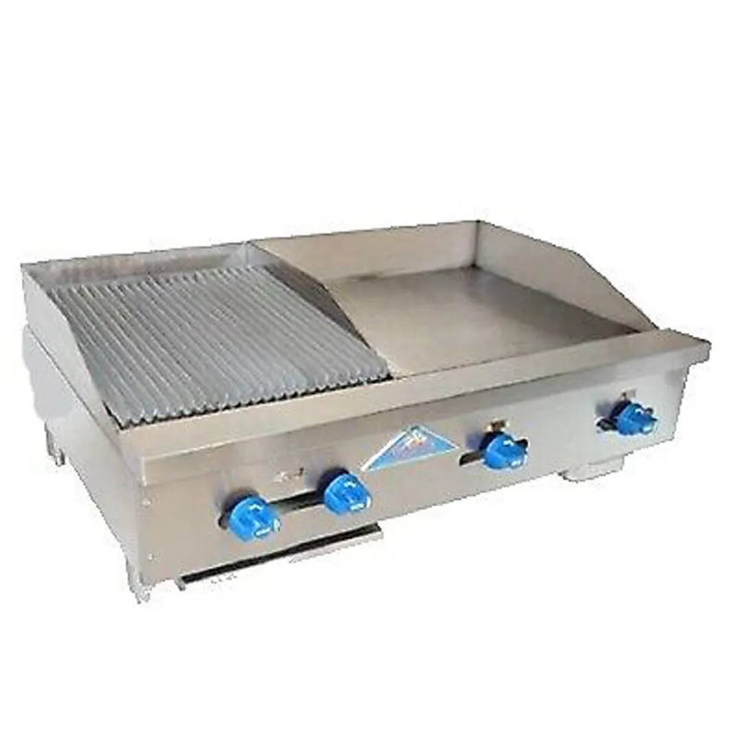 Comstock-Castle FHP60-30-2.5RB 60" Countertop Gas Griddle/Charbroiler Combination, 152.000 BTU