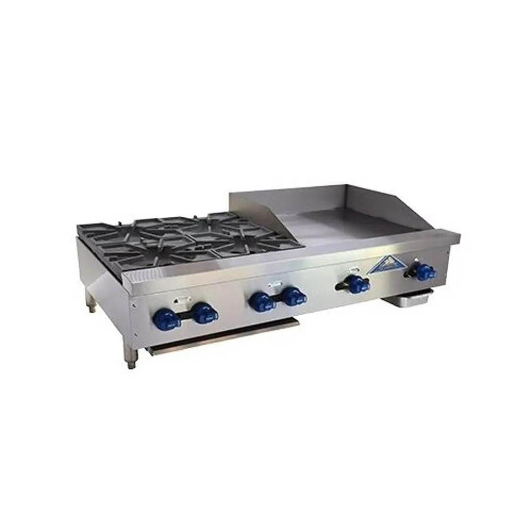Comstock-Castle FHP60-36 60" Countertop Gas Griddle/Hotplate Combo, Manual Controls, 183.000 BTU