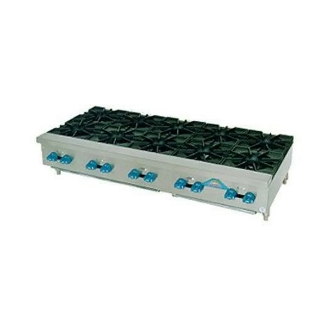Comstock-Castle FHP60 60" Countertop Gas Hotplate with (10) Burners, Manual Controls, 240.000 BTU