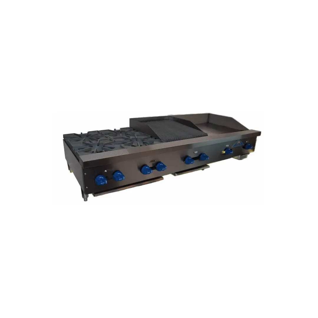 Comstock-Castle FHP72-30T-1.5RB 72" Countertop Hotplate/Griddle/Charbroiler Combos, 208.000 BTU