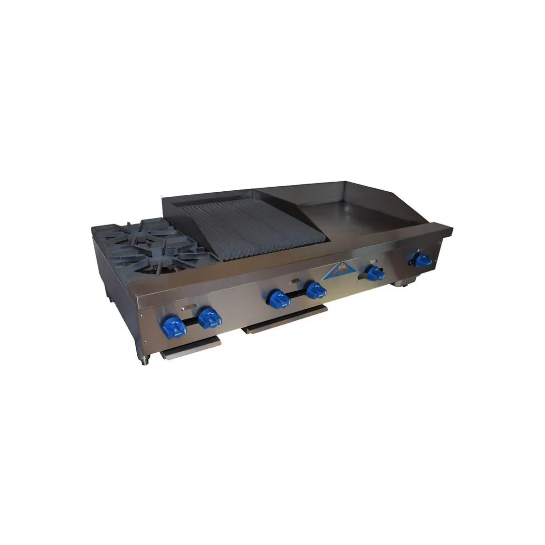 Comstock-Castle FHP72-36-2RB 72" Countertop Hotplate/Griddle/Charbroiler Combos, 158.000 BTU