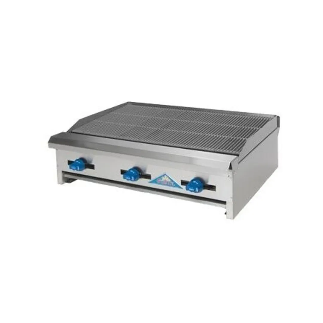 Comstock-Castle FHP72-6LB 72" Countertop Gas Lava Rock Charbroiler w/ (6) Burners, 150.000 BTU