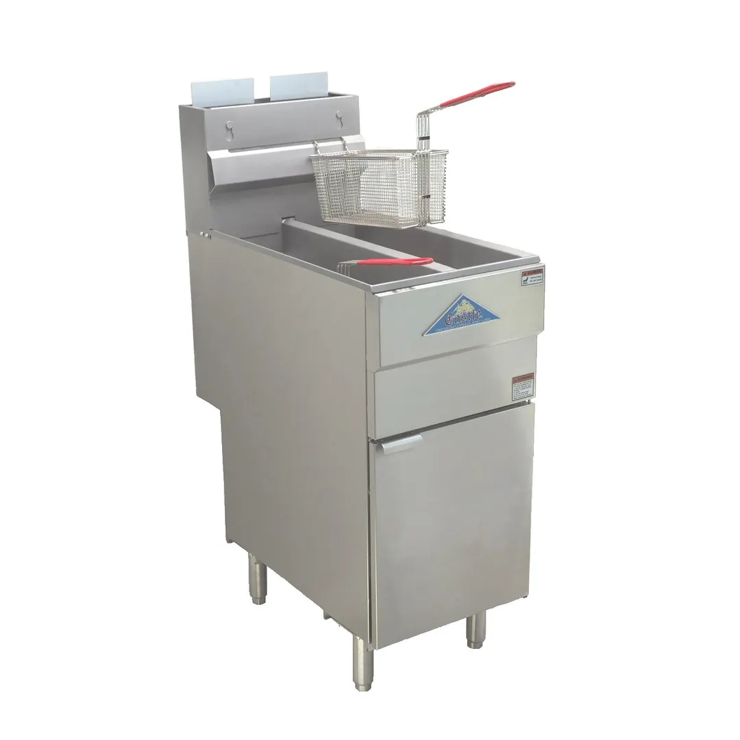 Comstock-Castle GF120T-P Full Pot Floor Model LP Gas Fryer w/ (2) 25-lb Frypots, Thermostat