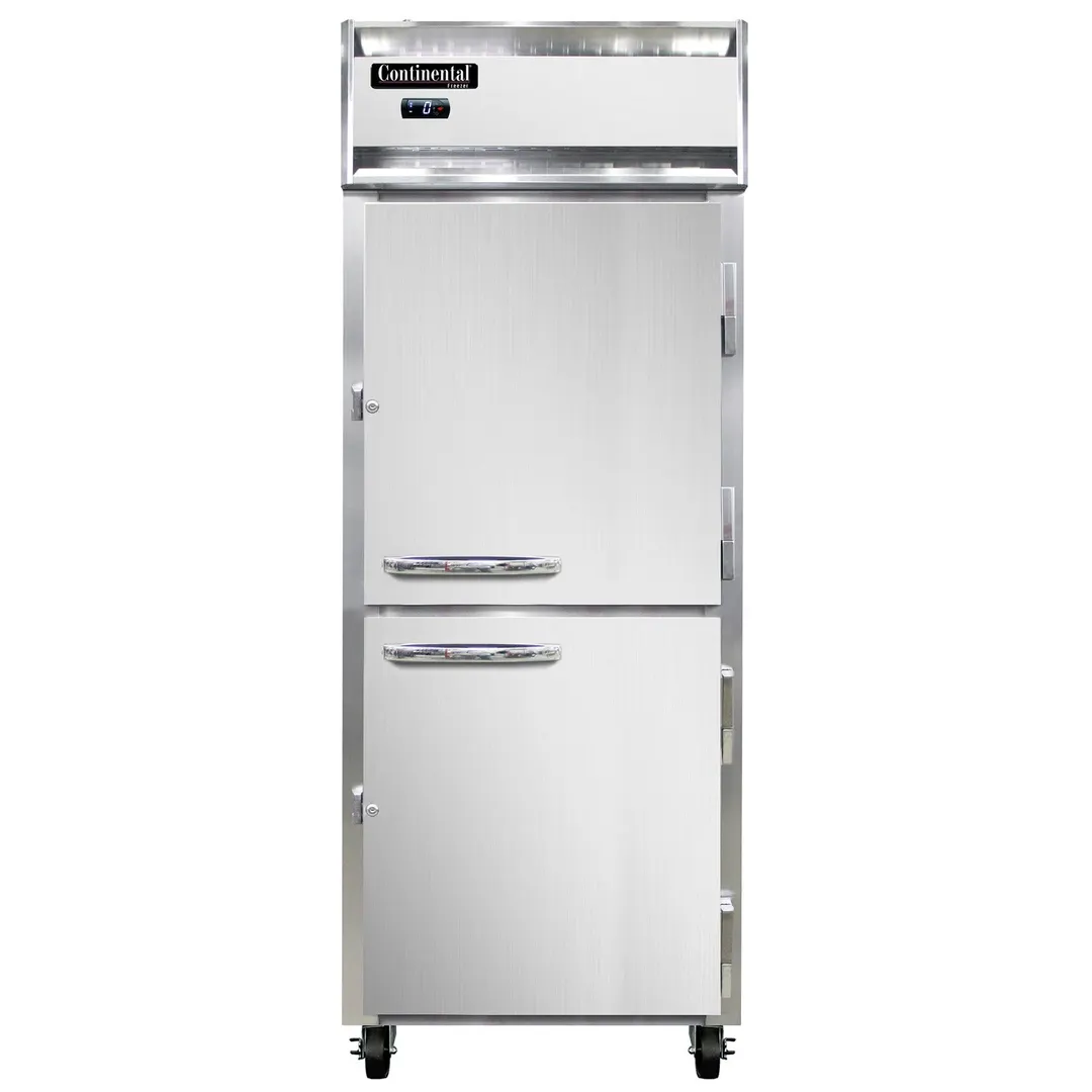 Continental Refrigerator 1FENSAHD 28" 1-Section Reach-In Freezer, 2-Solid Doors, Top Mounted, 21 cu. ft., Stainless Steel