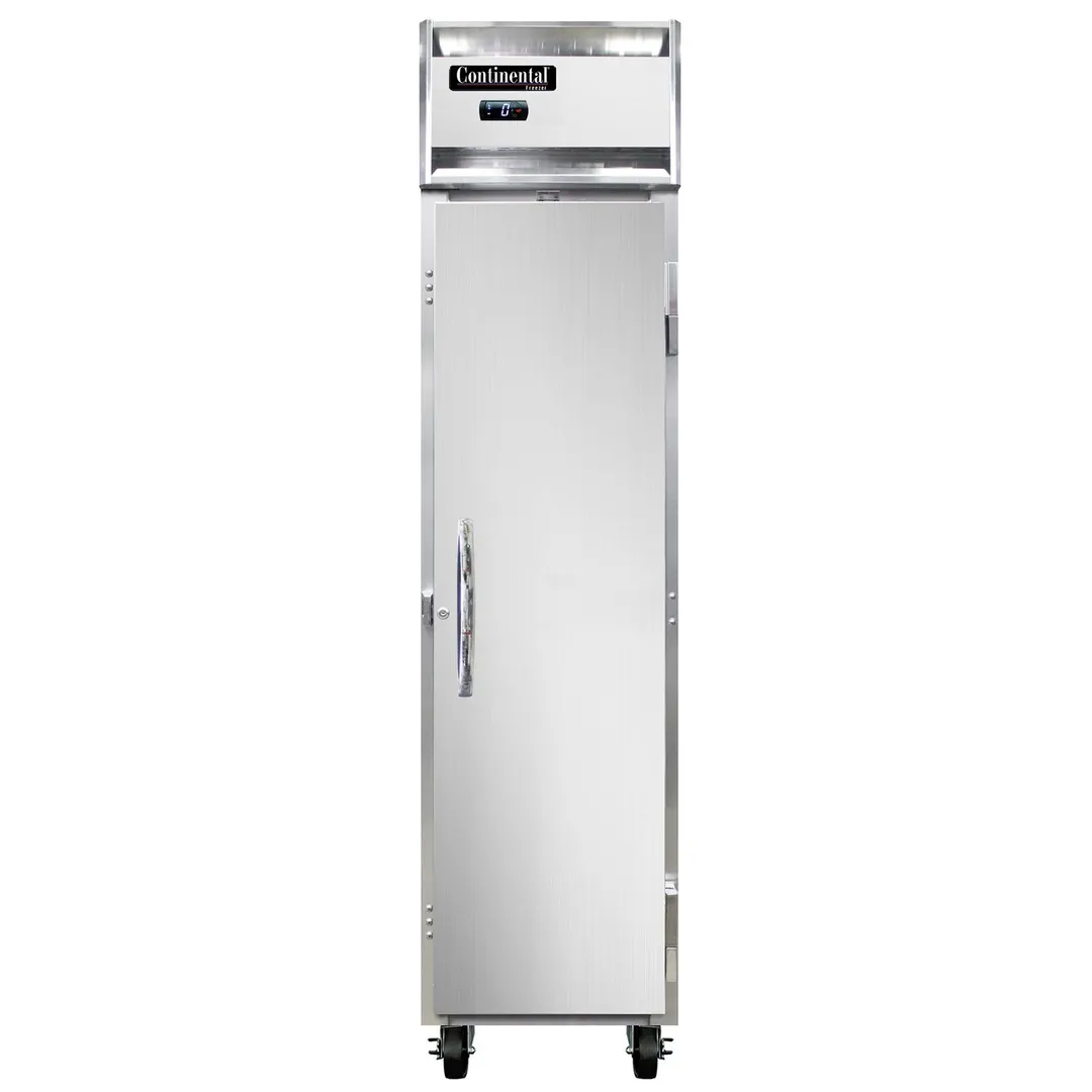 Continental Refrigerator 1FSENSA 17-3/4" 1-Section Reach-In Freezer, Solid Door, Top Mounted, Stainless Steel, 15 cu. ft.