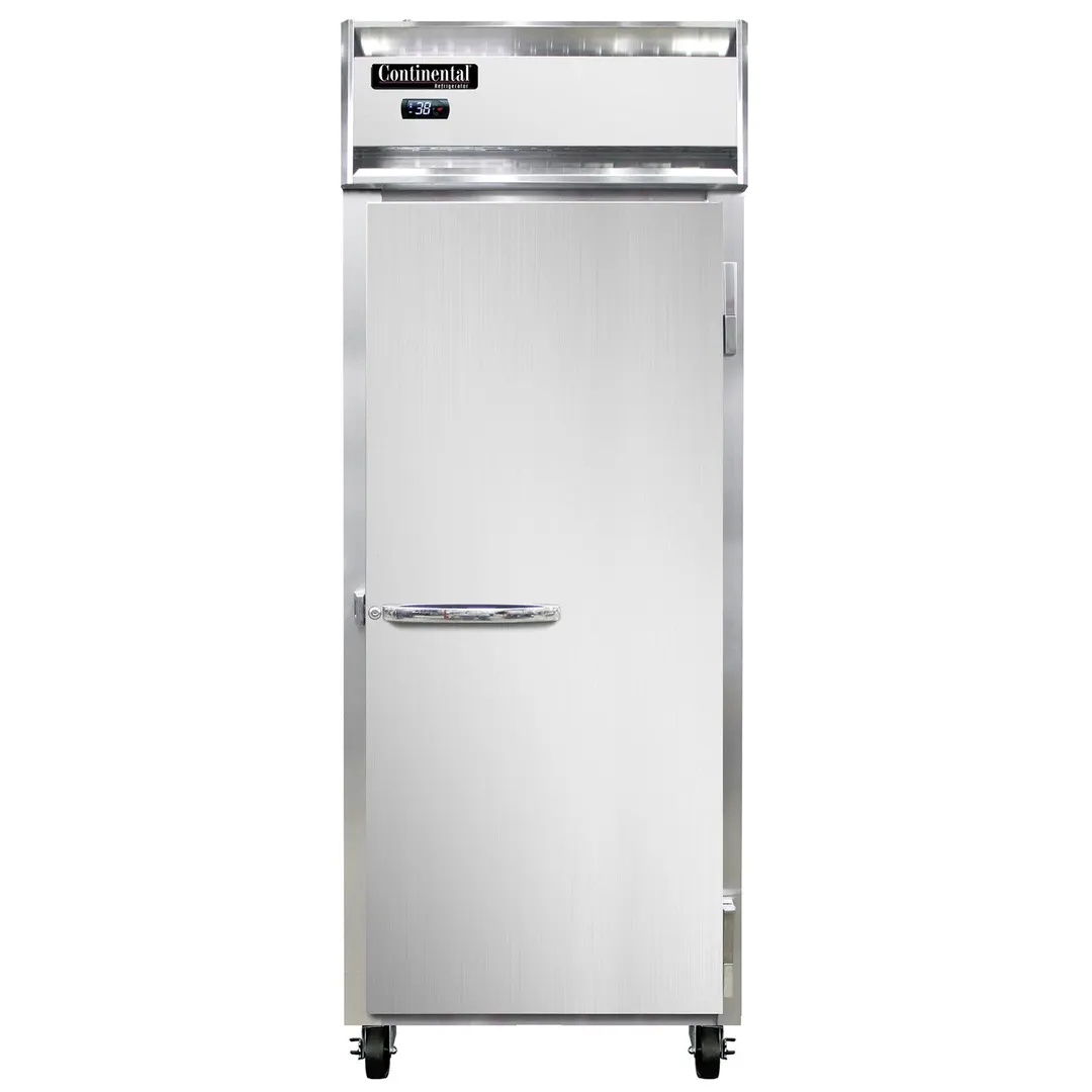 Continental Refrigerator 1RENSAPT 29" 1-Section Pass-Thru Refrigerator w/ 2 Solid Doors, Stainless Steel Exterior, 22 cu. ft.