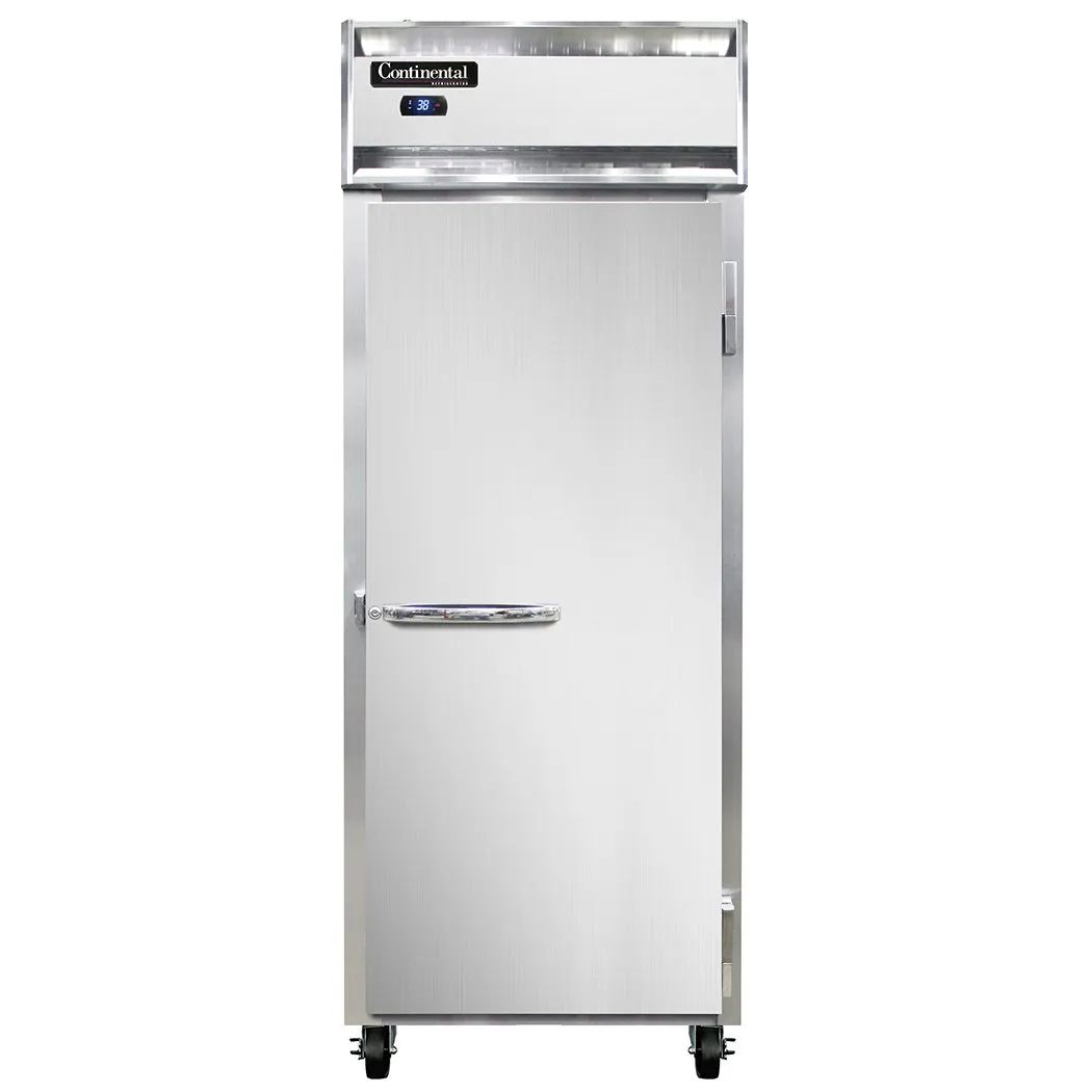 Continental Refrigerator 1RESNSS 28.5" 1-Section Reach-In Refrigerator w/ Solid Door, All Stainless Steel, 18 cu. ft.