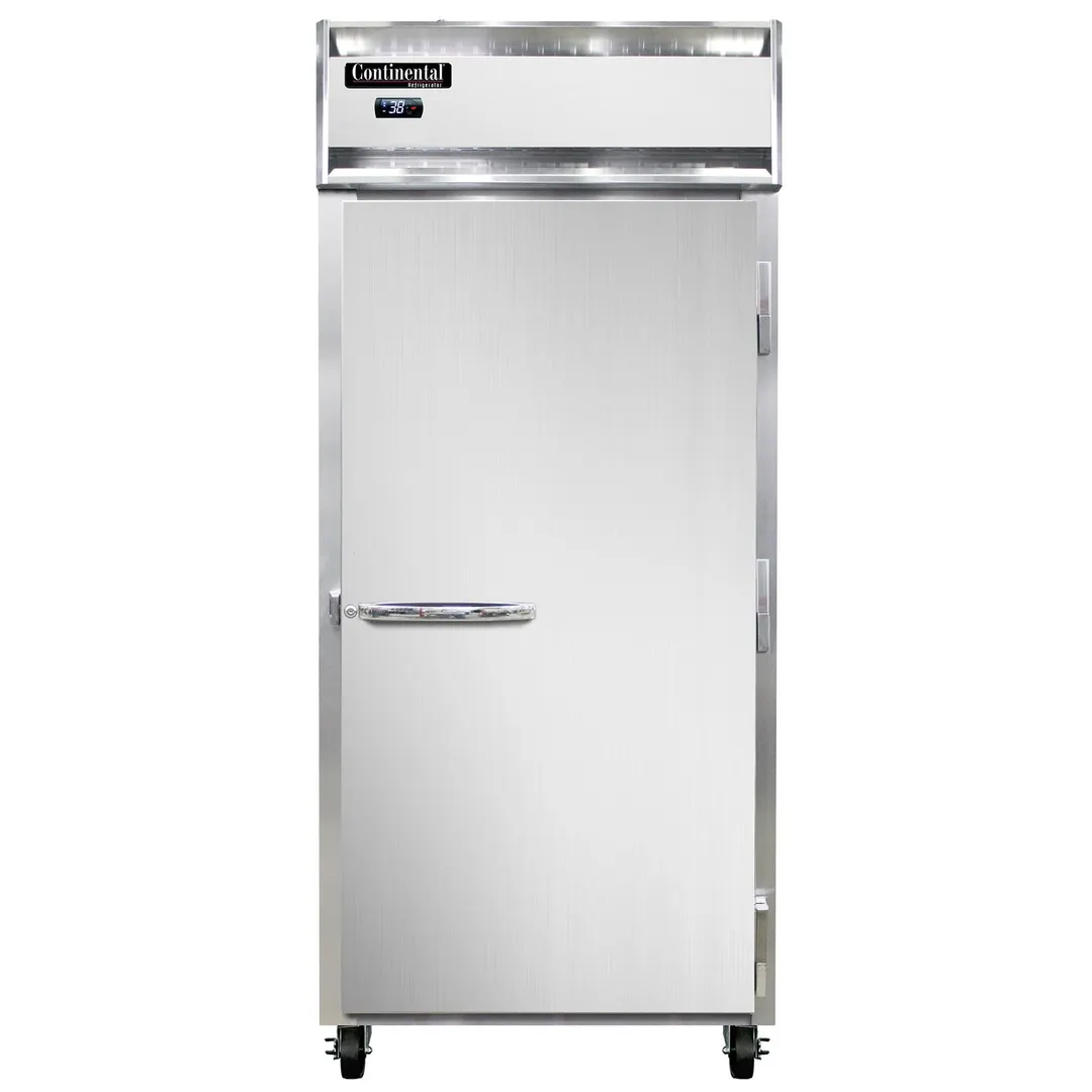 Continental 1RXNSS 36" 1-Section Reach-In Refrigerator w/ Solid Door, All Stainless Steel, 30 cu. ft.