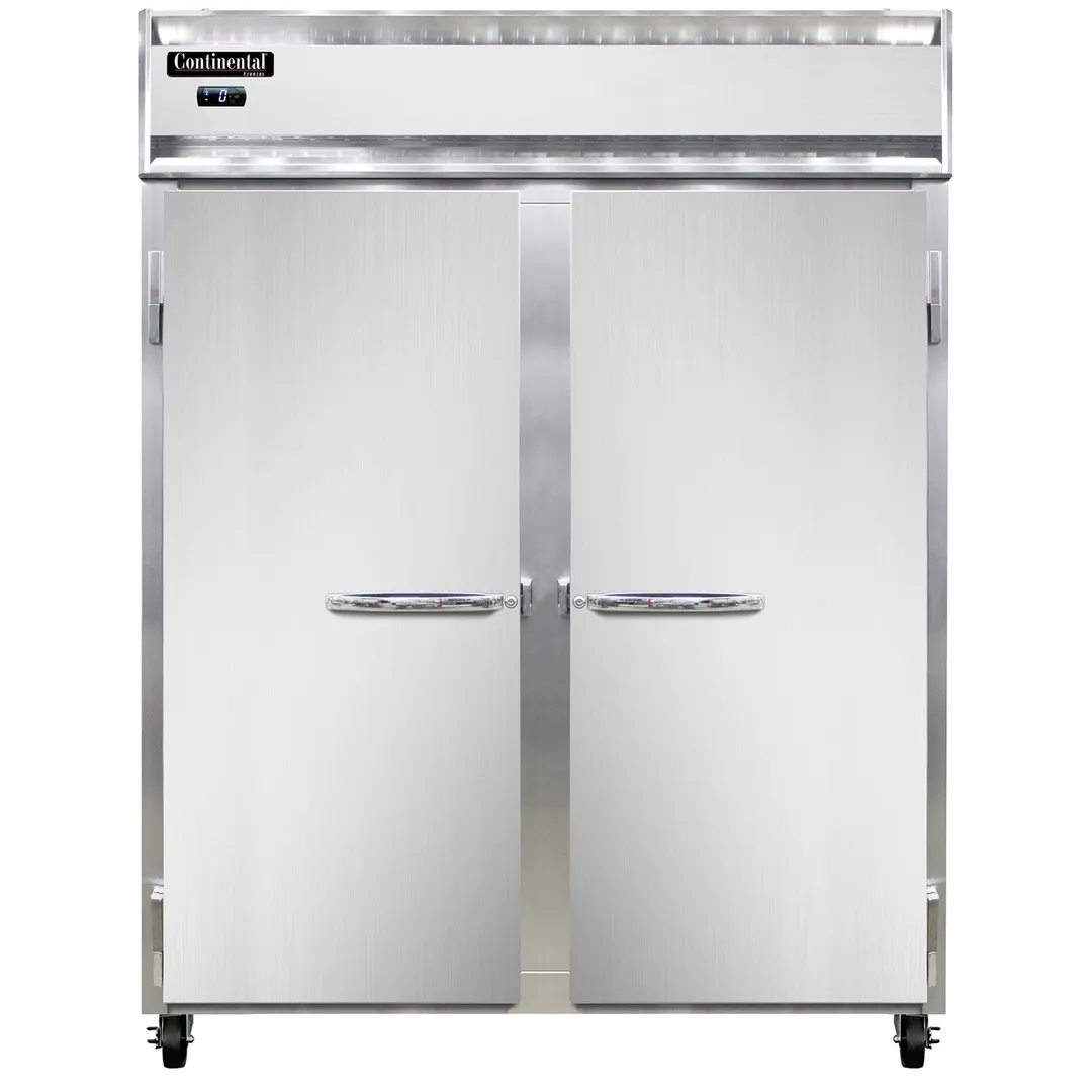 Continental Refrigerator 2FEN 57" 2-Solid Door Reach-In Freezer, Top Mounted, 50 cu. ft.