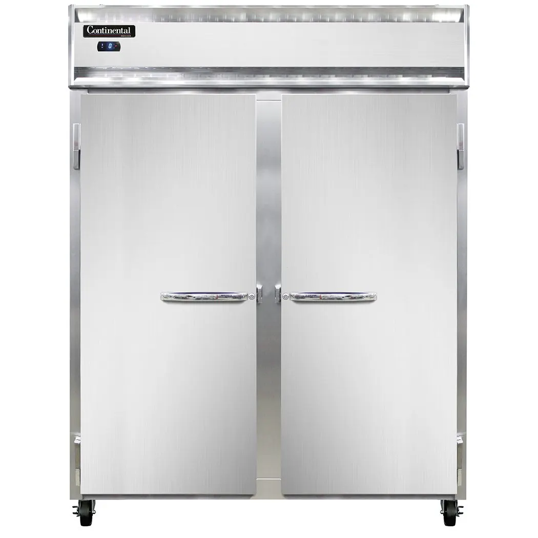 Continental Refrigerator 2FESNSA 57" Two Section Reach-In Freezer w/ 2 Solid Doors, Stainless Steel Exterior, 40 cu. ft.