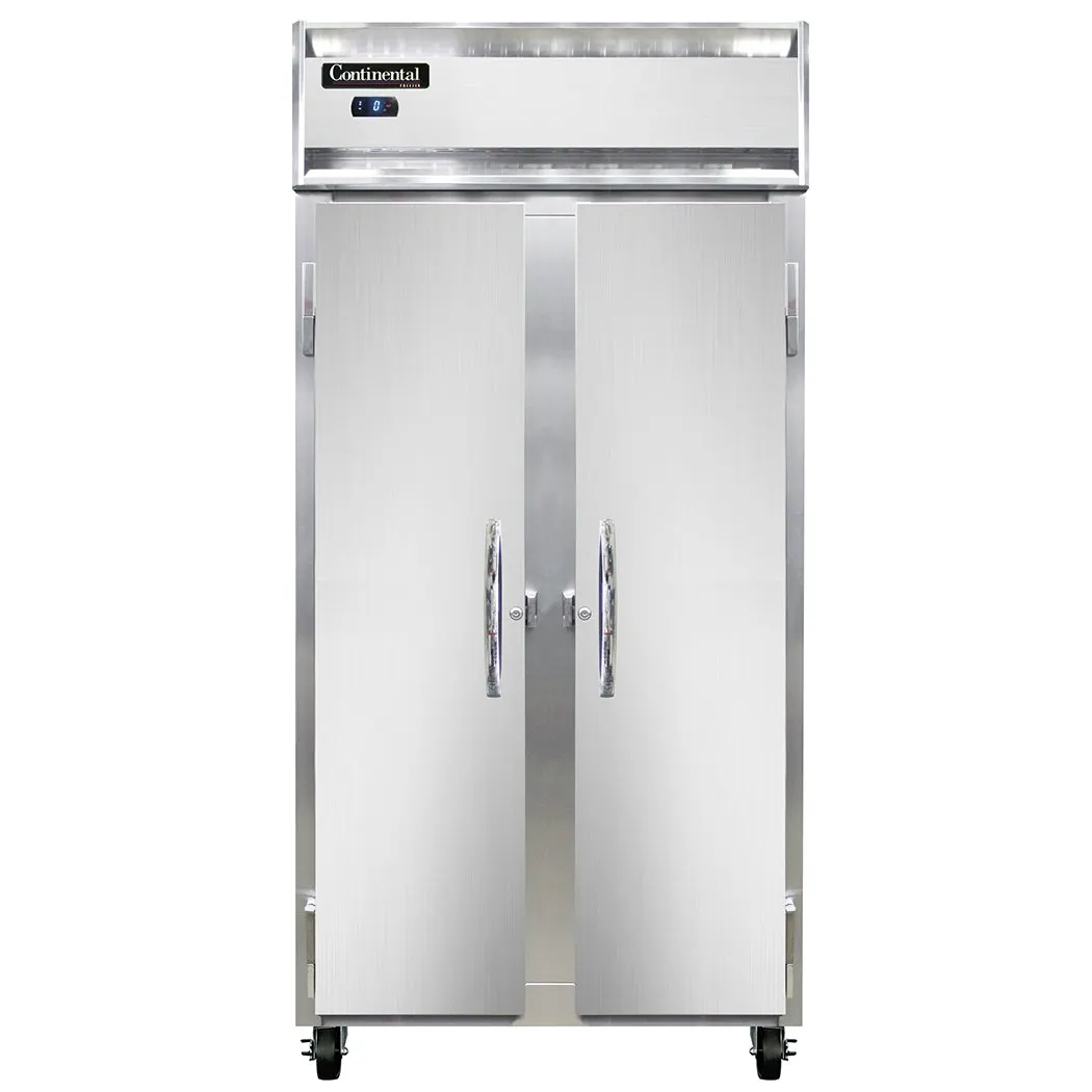 Continental Refrigerator 2FSESNSS 36" 2-Solid Door Reach-In Freezer, Top Mounted, 24 cu. ft., Stainless Steel