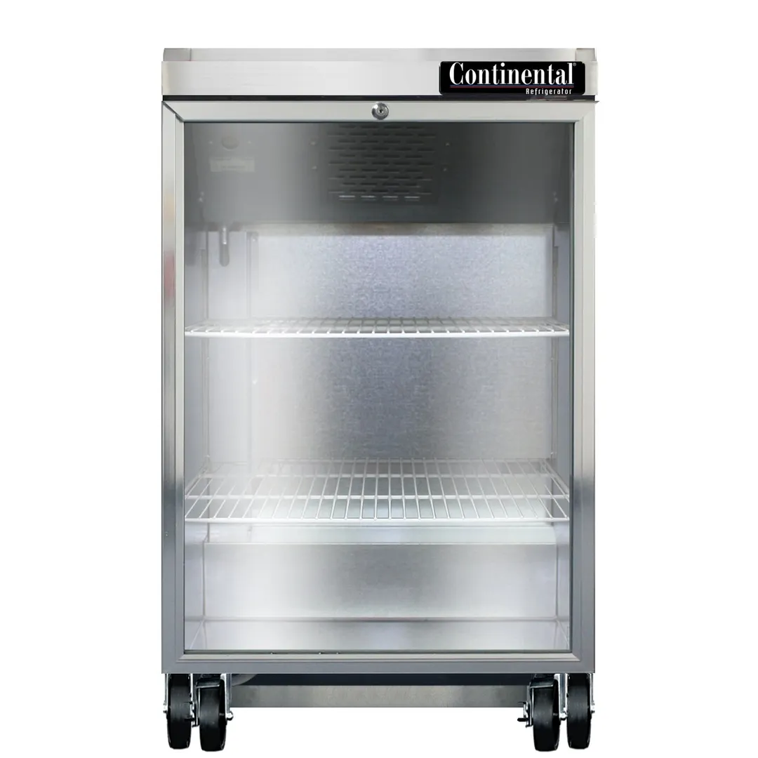 Continental Refrigerator BB24NGD Refrigerated Back Bar Cooler w/ Glass Door, 8 Cu Ft, 24" W