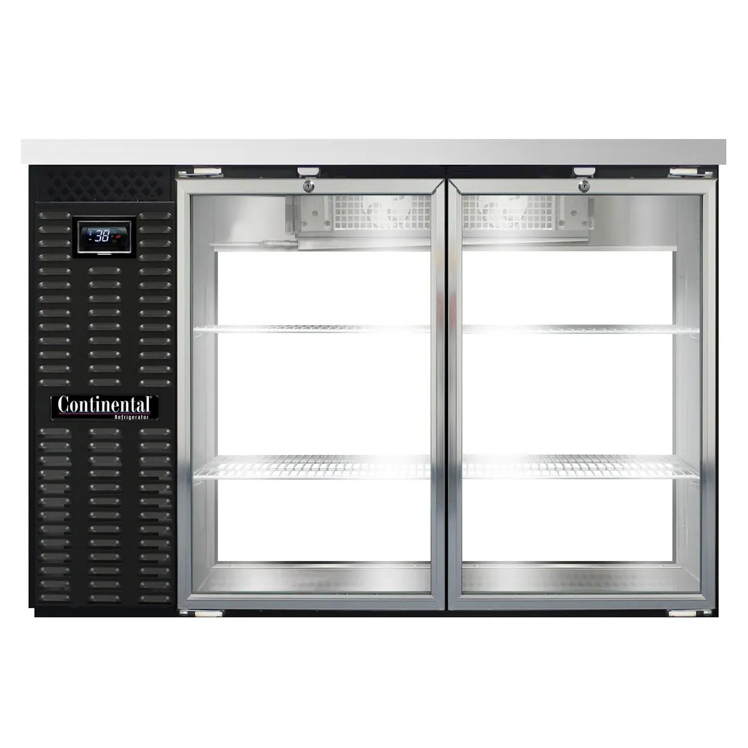 Continental Refrigerator BB50NGDPT Pass-Thru Back Bar Cooler w/ 16 Cu Ft, 4 Glass Doors, 59"