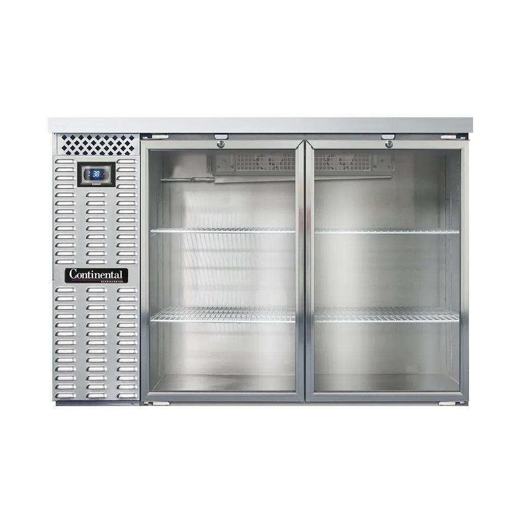 Continental Refrigerator BB50SNSSGD 50" Back Bar Cooler with Glass Door, 13.0 cu. ft.