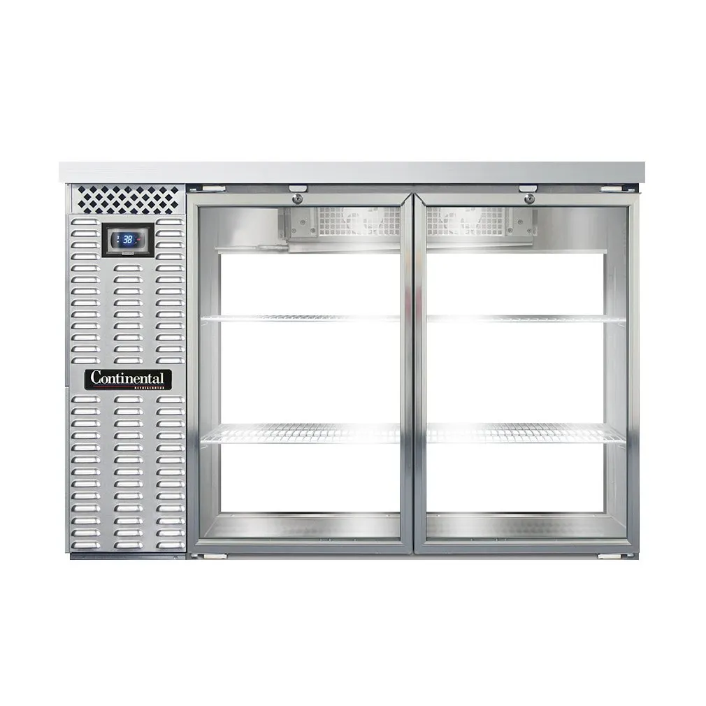 Continental Refrigerator BB50SNSSGDPT 50" Pass-Thru Glass Door Back Bar Cooler