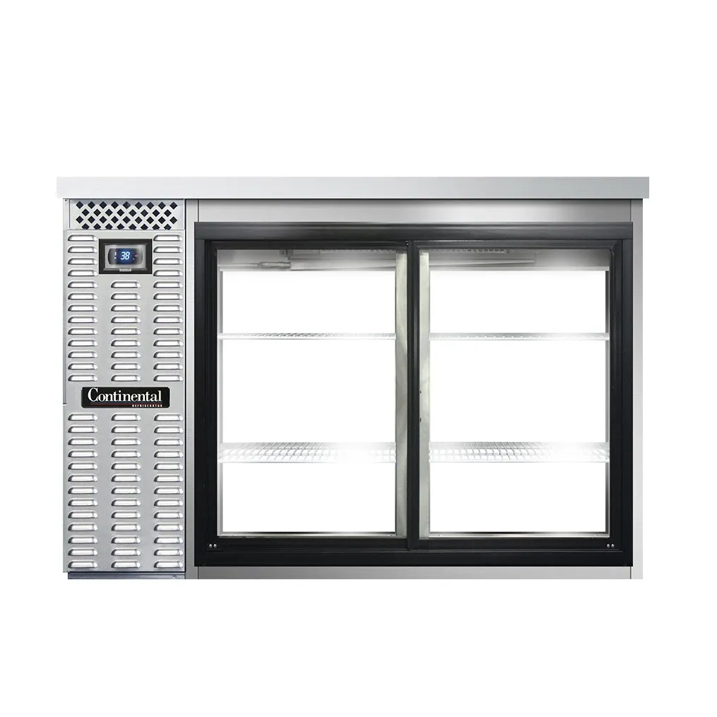 Continental Refrigerator BB50SNSSSGDPT 50" Pass-Thru Glass Door Back Bar Cooler