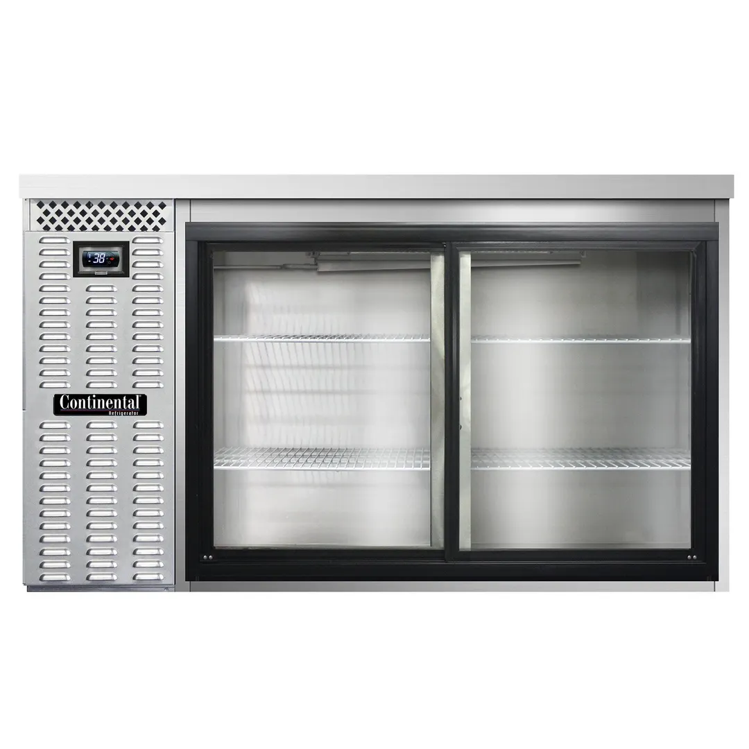 Continental Refrigerator BB59NSSSGD 59" Back Bar Cooler with Glass Door, 22.0 cu. ft.