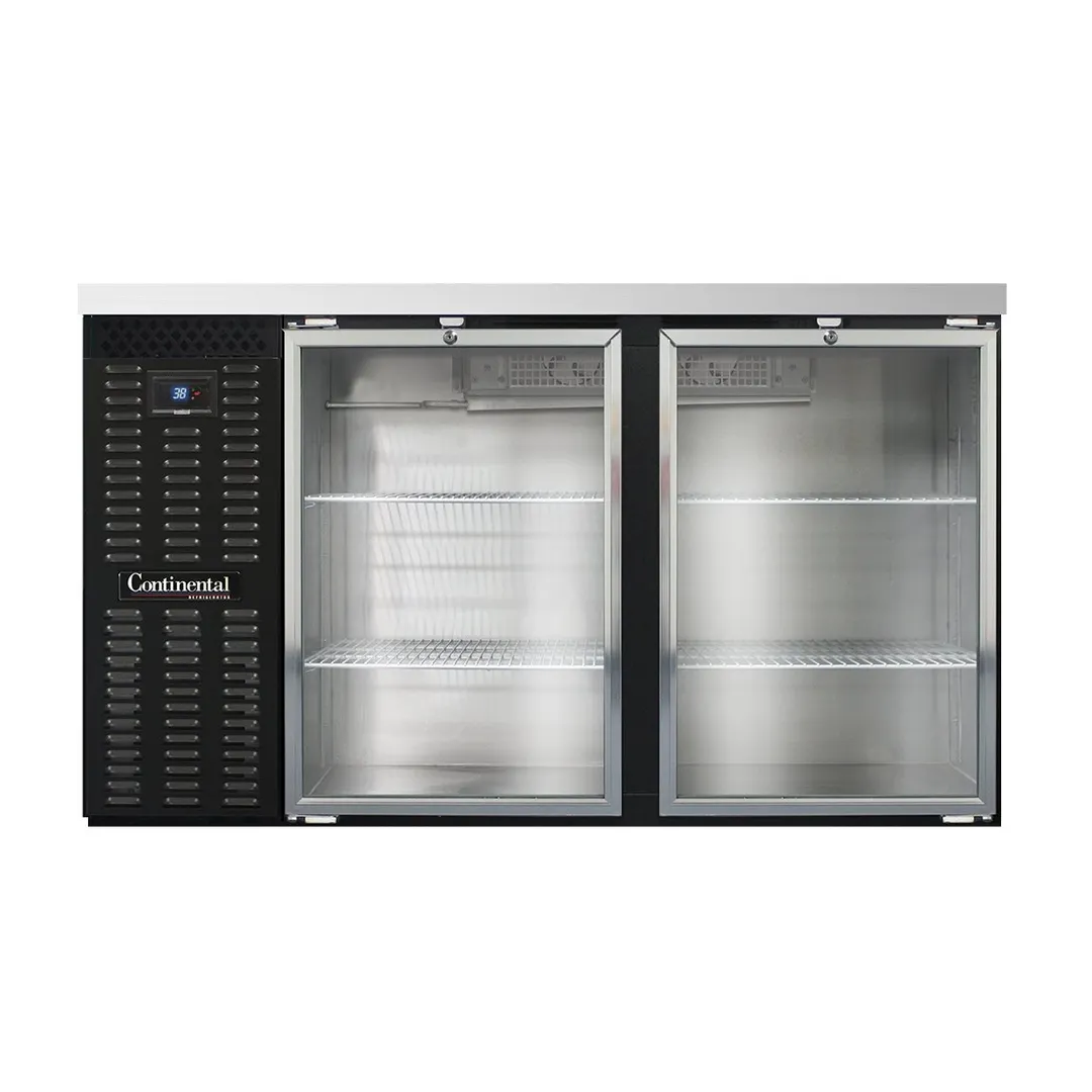 Continental Refrigerator BB59SNGD 59" Back Bar Refrigerator with Glass Door