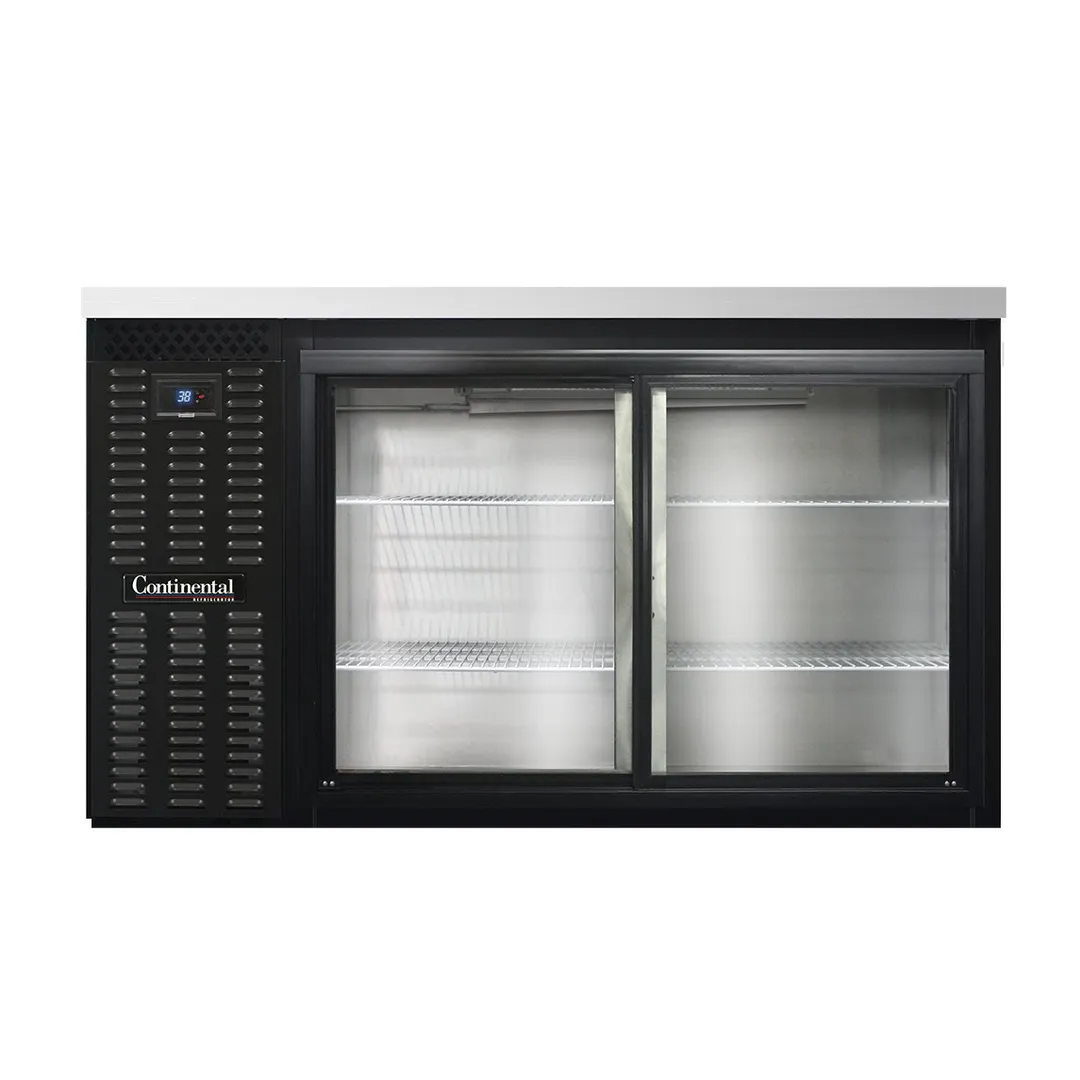 Continental Refrigerator BB59SNSGD 59" Back Bar Refrigerator with Glass Door