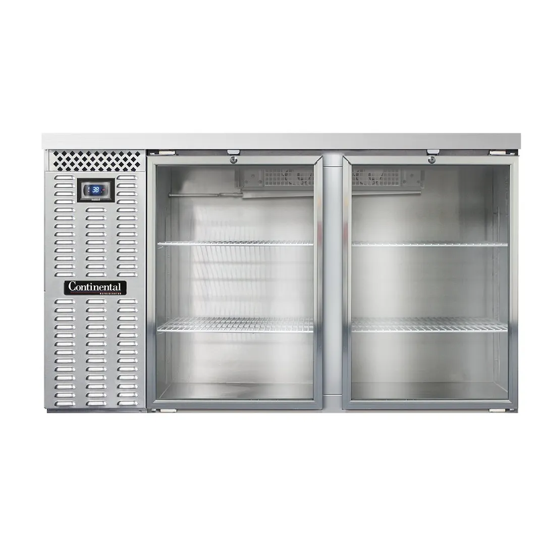 Continental Refrigerator BB59SNSSGD 59" Back Bar Refrigerator with Glass Door