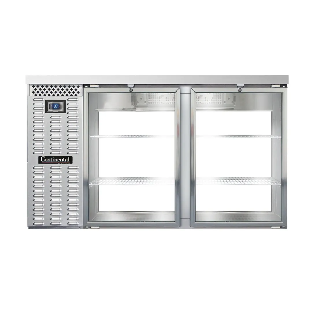 Continental Refrigerator BB59SNSSGDPT 59" Pass-Thru Glass Door Back Bar Cooler