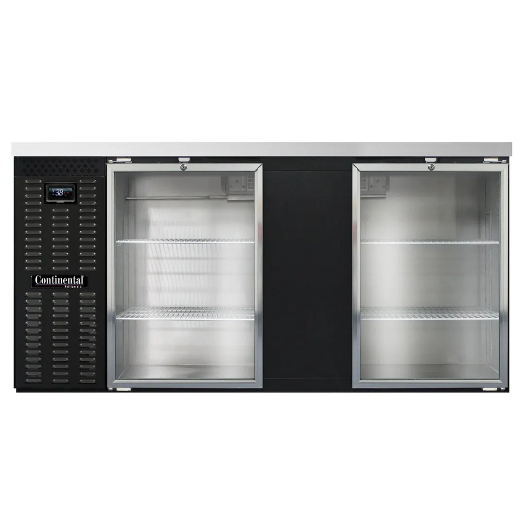 Continental Refrigerator BB69NGD 69" Back Bar Refrigerator with Glass Door