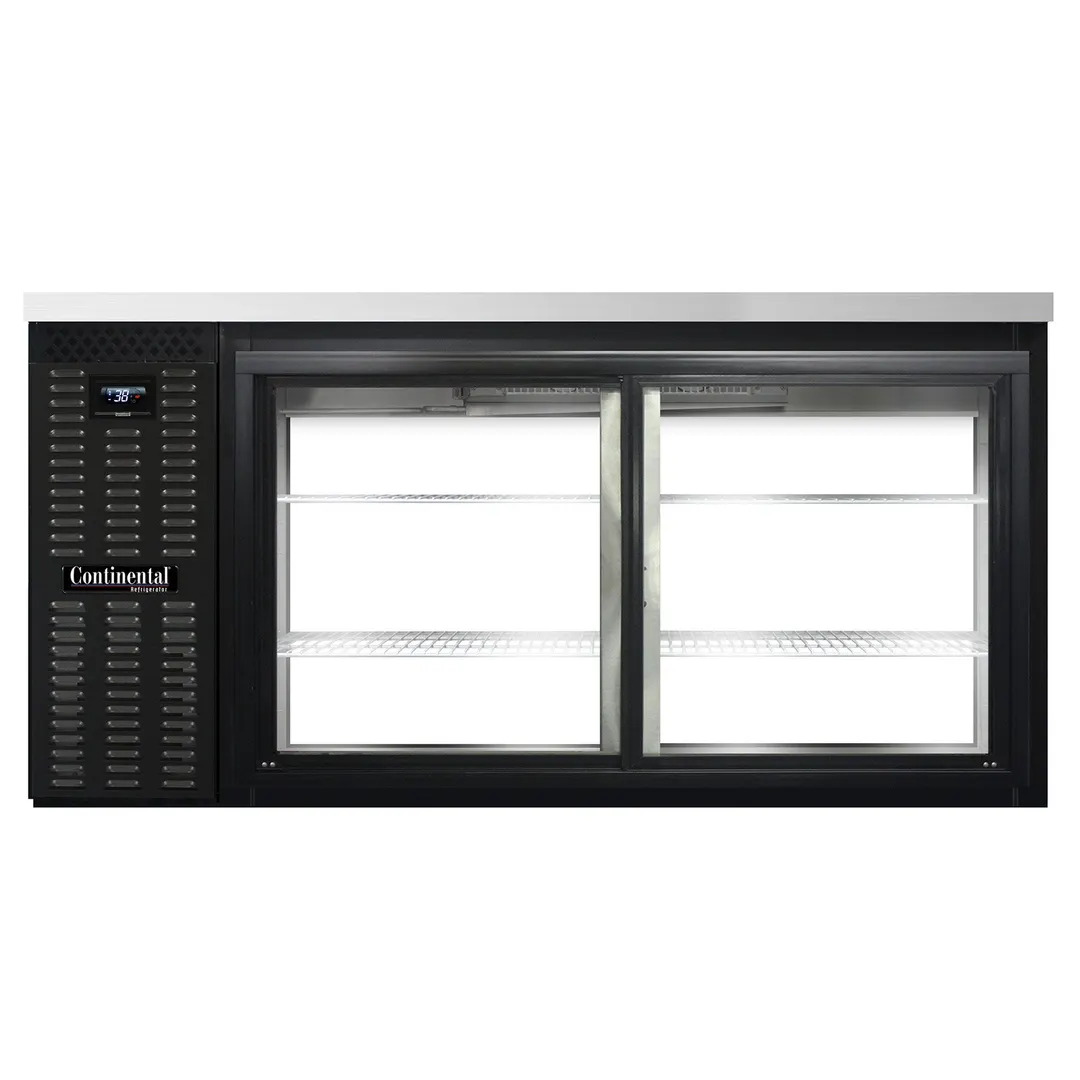 Continental Refrigerator BB69NSGDPT 69" Pass-Thru Glass Door Back Bar Cooler