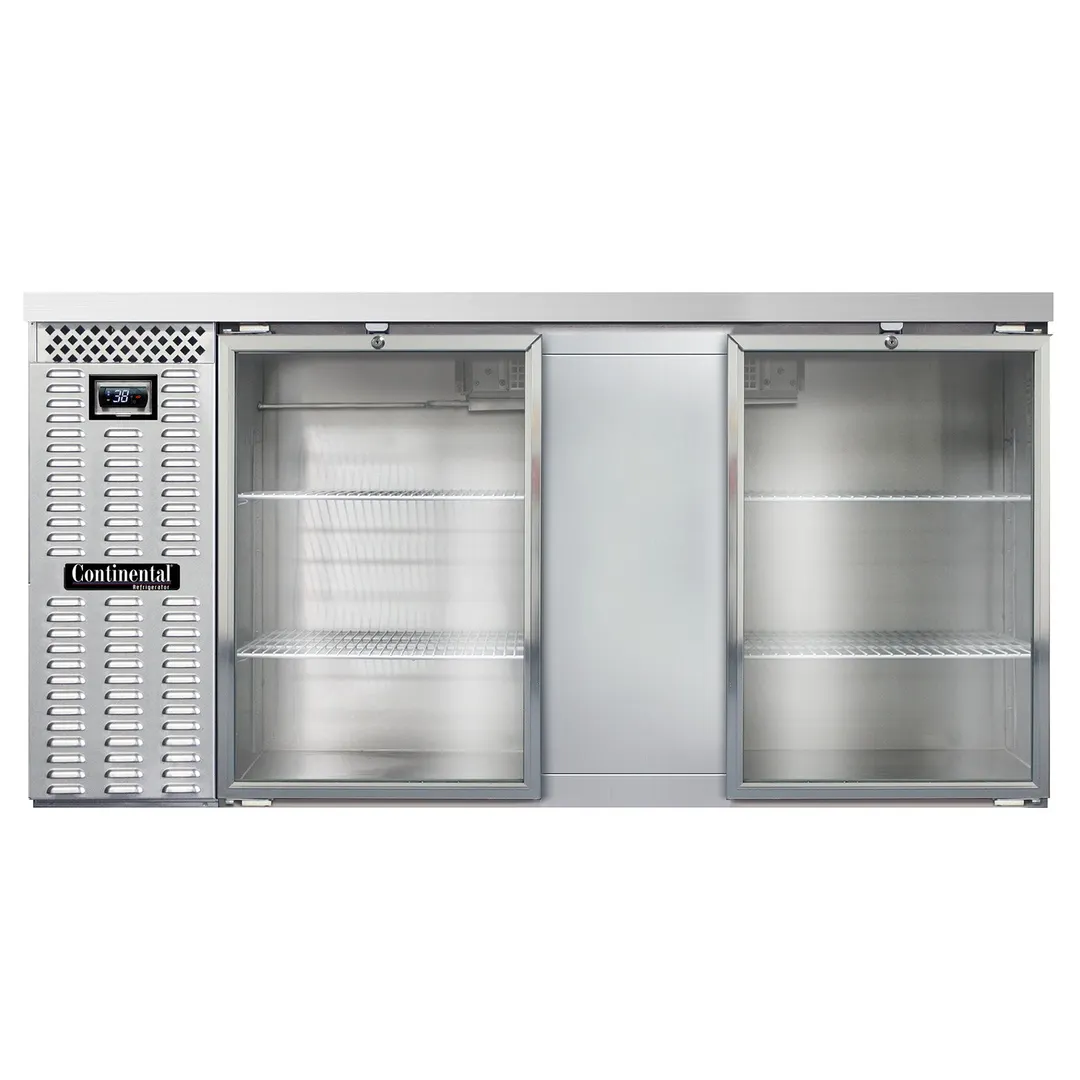 Continental Refrigerator BB69NSSGD 69" Back Bar Cooler with Glass Door