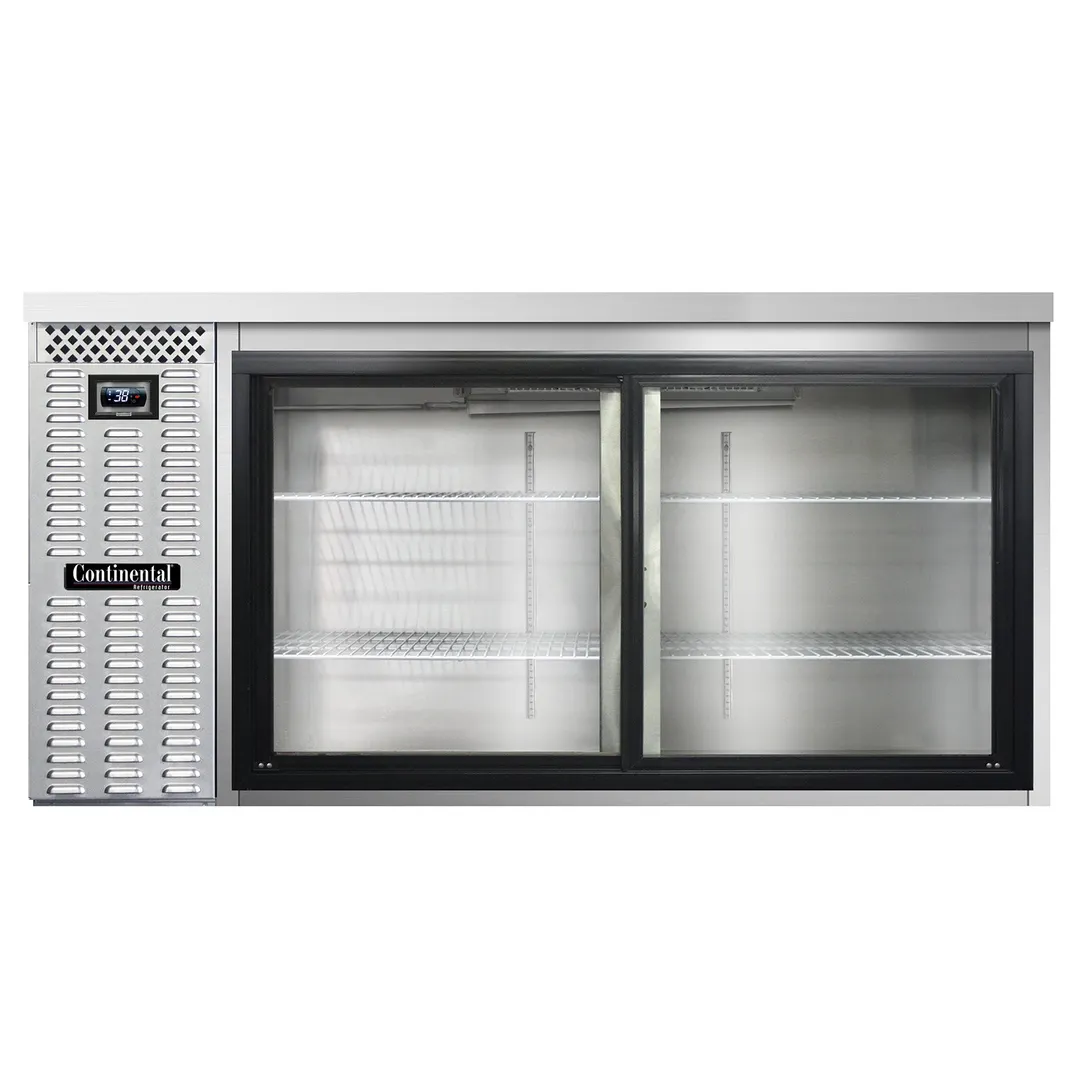 Continental Refrigerator BB69NSSSGD 69" Back Bar Cooler with Glass Door