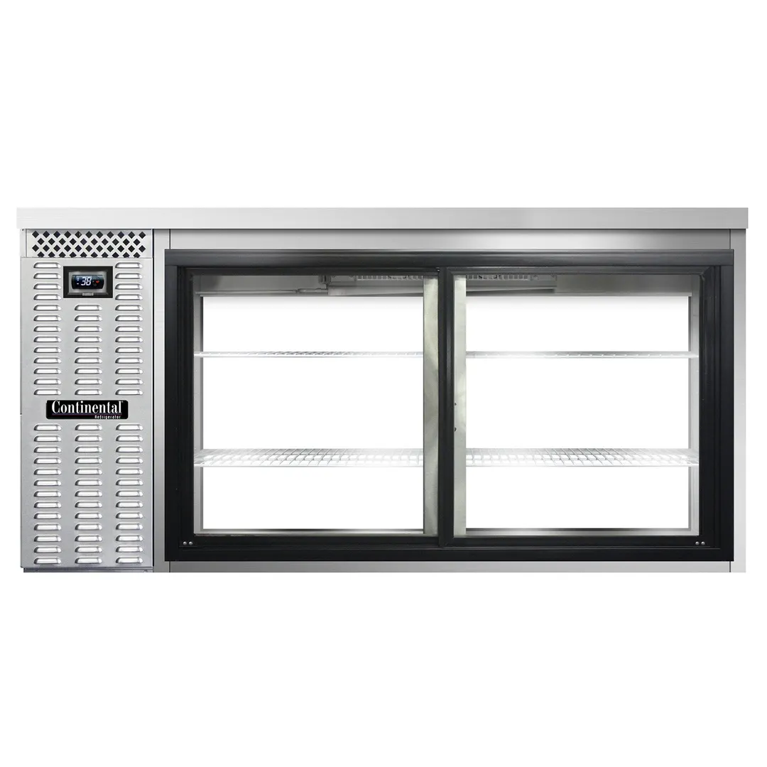 Continental Refrigerator BB69NSSSGDPT Pass-Thru Back Bar Cooler w/ 26 Cu Ft, 4 Glass Doors