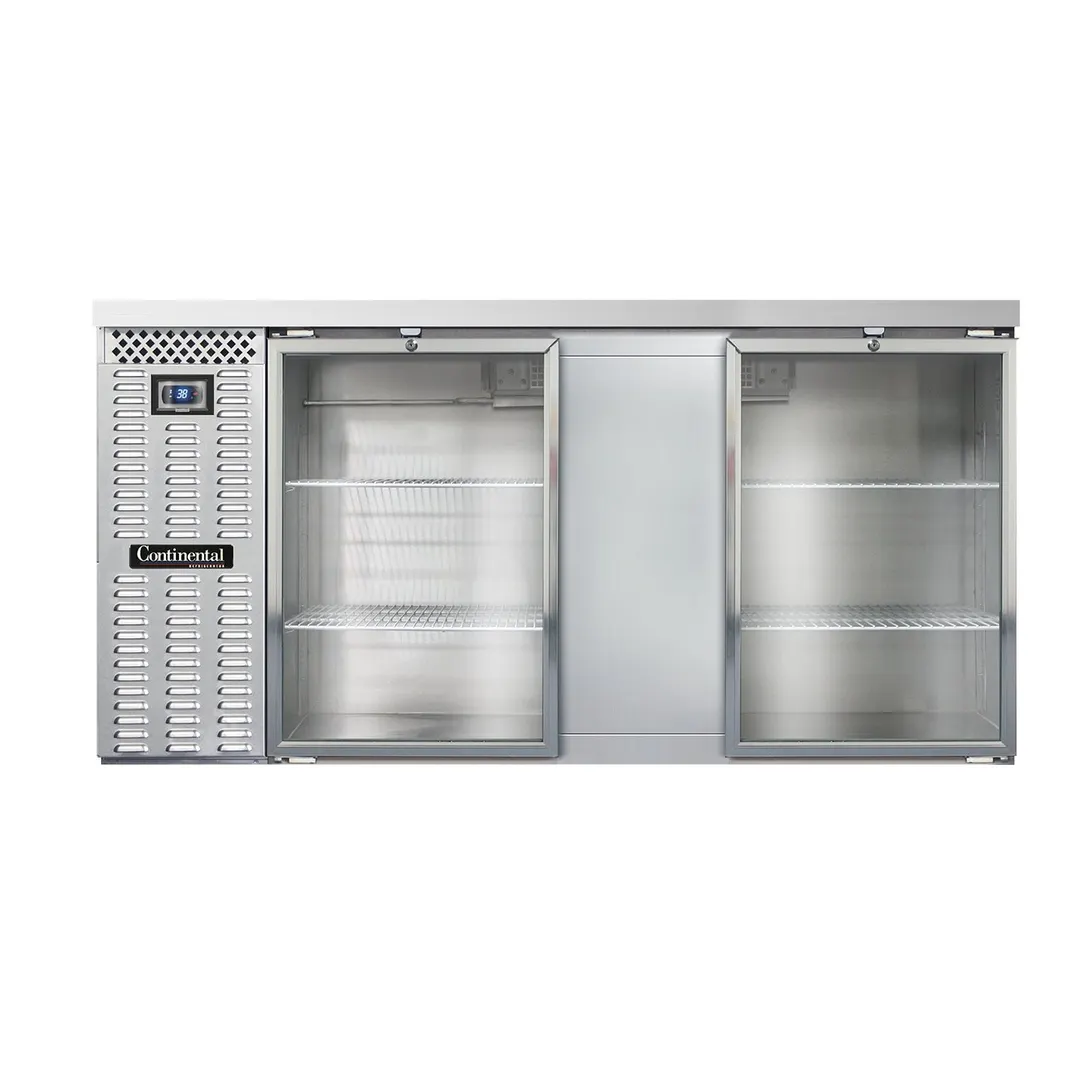 Continental Refrigerator BB69SNSSGD 69" Back Bar Cooler with Glass Door