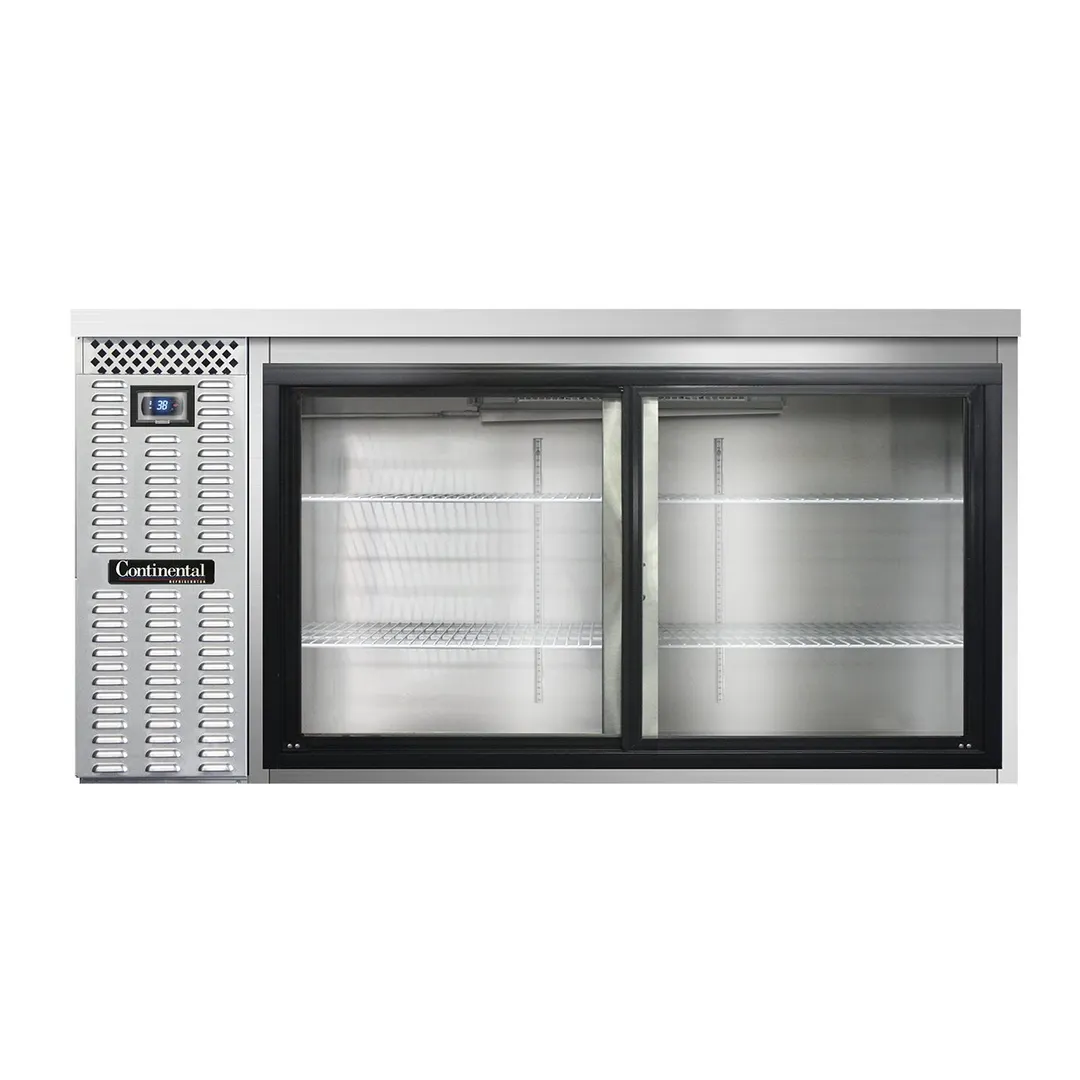 Continental Refrigerator BB69SNSSSGD 69" Back Bar Cooler with Glass Door